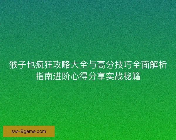 猴子也疯狂攻略大全与高分技巧全面解析指南进阶心得分享实战秘籍